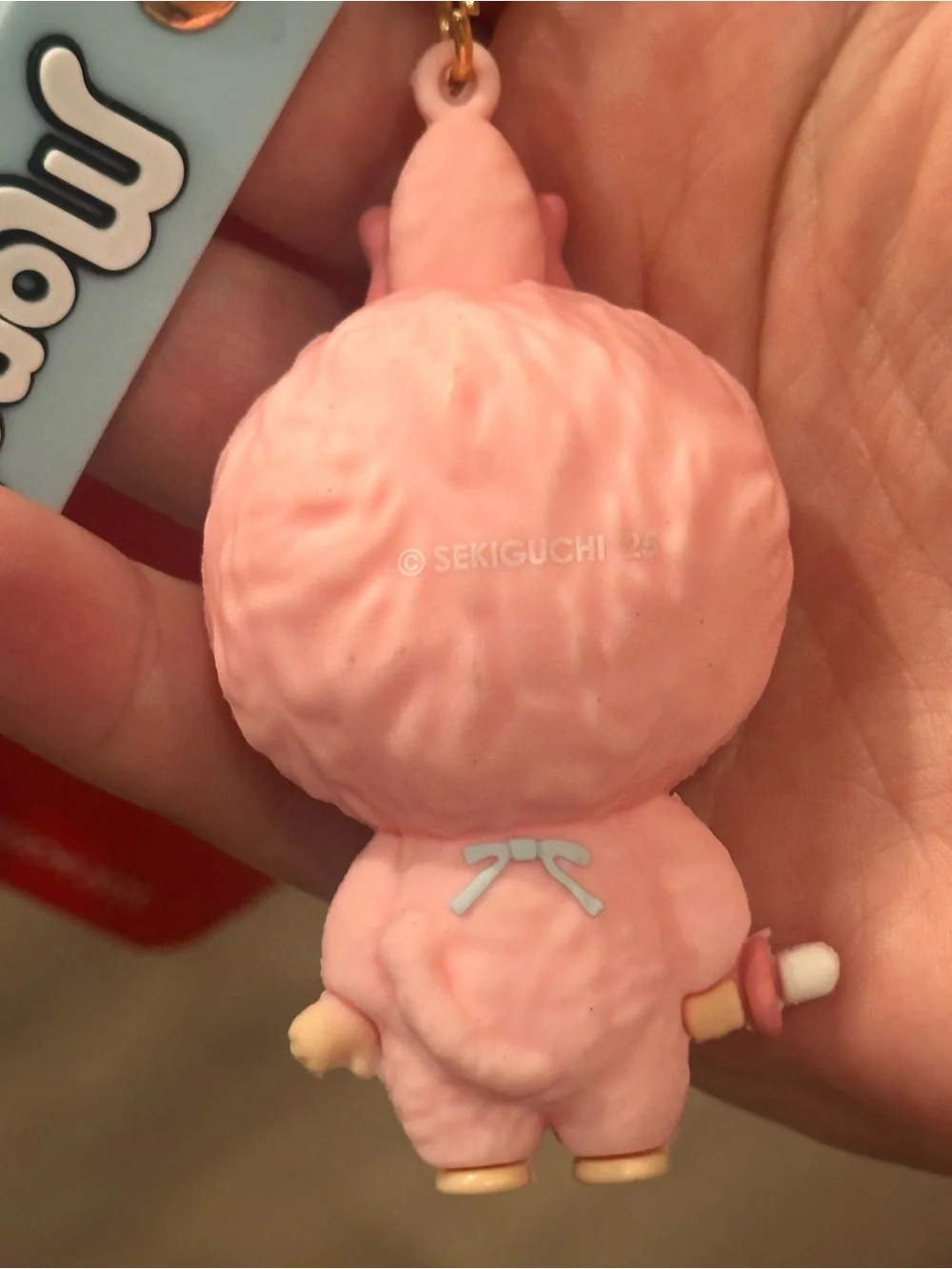 Monchhichi Pink Baby Bag Charm Keychain Sekiguchi 2025 Kawaii NWT Pacifier RARE